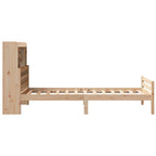 Bookcase Bed without Mattress 100x200cm Solid Wood Pine