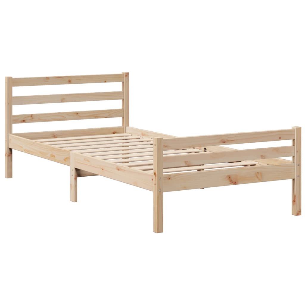 Bookcase Bed without Mattress 100x200cm Solid Wood Pine