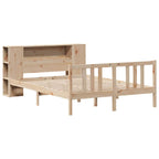 Bookcase Bed without Mattress 135x190cm Solid Wood Pine