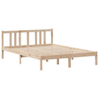Bookcase Bed without Mattress 135x190cm Solid Wood Pine