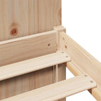 Bookcase Bed without Mattress 135x190cm Solid Wood Pine