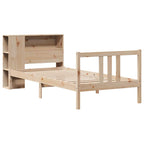 Bookcase Bed without Mattress 75x190cm Solid Wood Pine