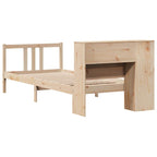 Bookcase Bed without Mattress 75x190cm Solid Wood Pine