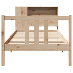 Bookcase Bed without Mattress 90x190cm Solid Wood Pine