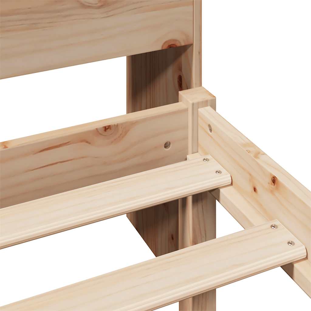 Bookcase Bed without Mattress 90x190cm Solid Wood Pine