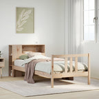 Bookcase Bed without Mattress 90x190cm Solid Wood Pine