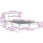 Bookcase Bed without Mattress White 160x200cm Solid Wood Pine