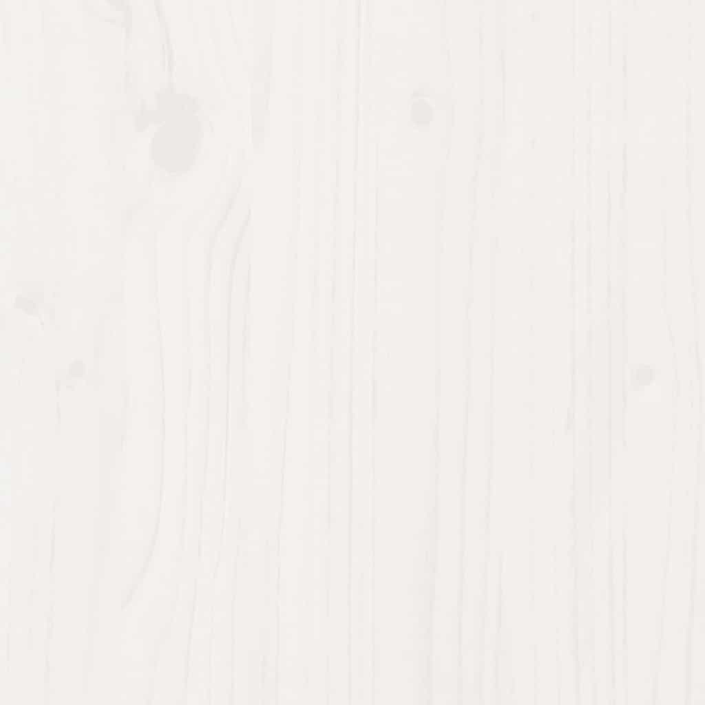 Bookcase Bed without Mattress White 180x200cm Super King Solid Wood Pine