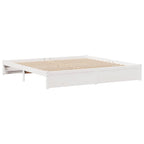 Bookcase Bed without Mattress White 200x200cm Solid Wood Pine