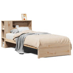 Bookcase Bed without Mattress 90x200cm Solid Wood Pine