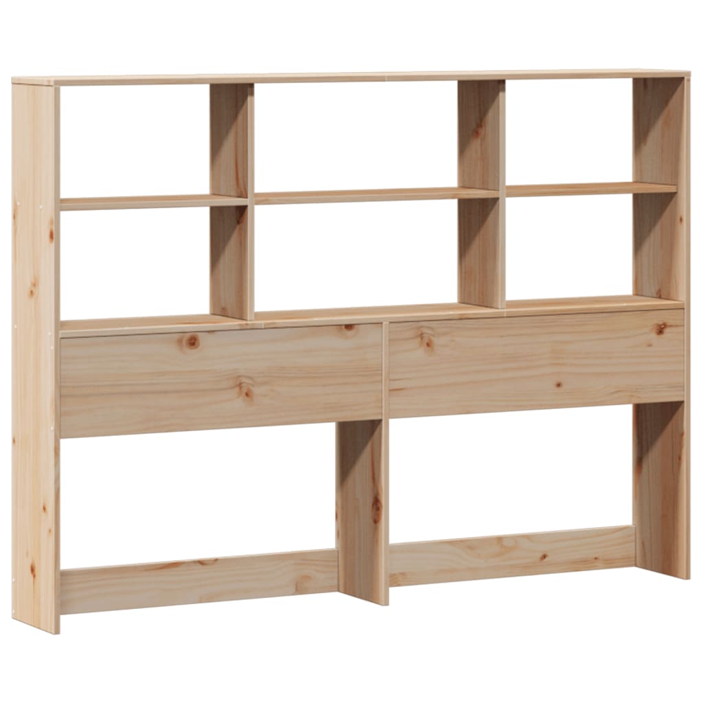 Bookcase Bed without Mattress 150x200cm King Size Solid Wood Pine