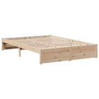 Bookcase Bed without Mattress 150x200cm King Size Solid Wood Pine