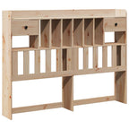 Bookcase Bed without Mattress 150x200cm King Size Solid Wood Pine