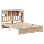 Bookcase Bed without Mattress 160x200cm Solid Wood Pine