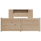 Bookcase Bed without Mattress 160x200cm Solid Wood Pine