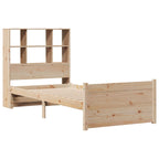 Bookcase Bed without Mattress 90x200cm Solid Wood Pine