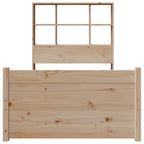 Bookcase Bed without Mattress 90x200cm Solid Wood Pine