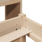 Bookcase Bed without Mattress 90x200cm Solid Wood Pine