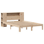 Bookcase Bed without Mattress 160x200cm Solid Wood Pine