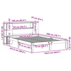 Bookcase Bed without Mattress 160x200cm Solid Wood Pine