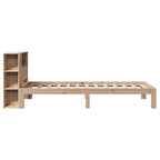Bookcase Bed without Mattress 75x190 cm Small Single Solid Wood Pine
