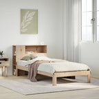 Bookcase Bed without Mattress 90x190 cm Single Solid Wood Pine