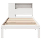 Bookcase Bed without Mattress White 100x200cm Solid Wood Pine
