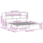 Bookcase Bed without Mattress Wax Brown 180x200 cm Super King Solid Wood Pine