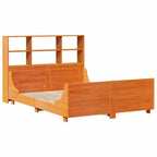 Bookcase Bed without Mattress Wax Brown 120x190 cm Small Double Solid Wood