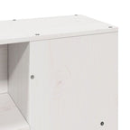 Bookcase Bed without Mattress White 135x190 cm Double Solid Wood