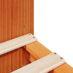 Bookcase Bed without Mattress Wax Brown 135x190 cm Double Solid Wood