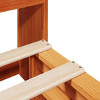 Bookcase Bed without Mattress Wax Brown 120x200 cm Solid Wood