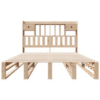 Bookcase Bed without Mattress 140x200 cm Solid Wood Pine