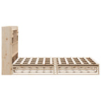 Bookcase Bed without Mattress 140x200 cm Solid Wood Pine