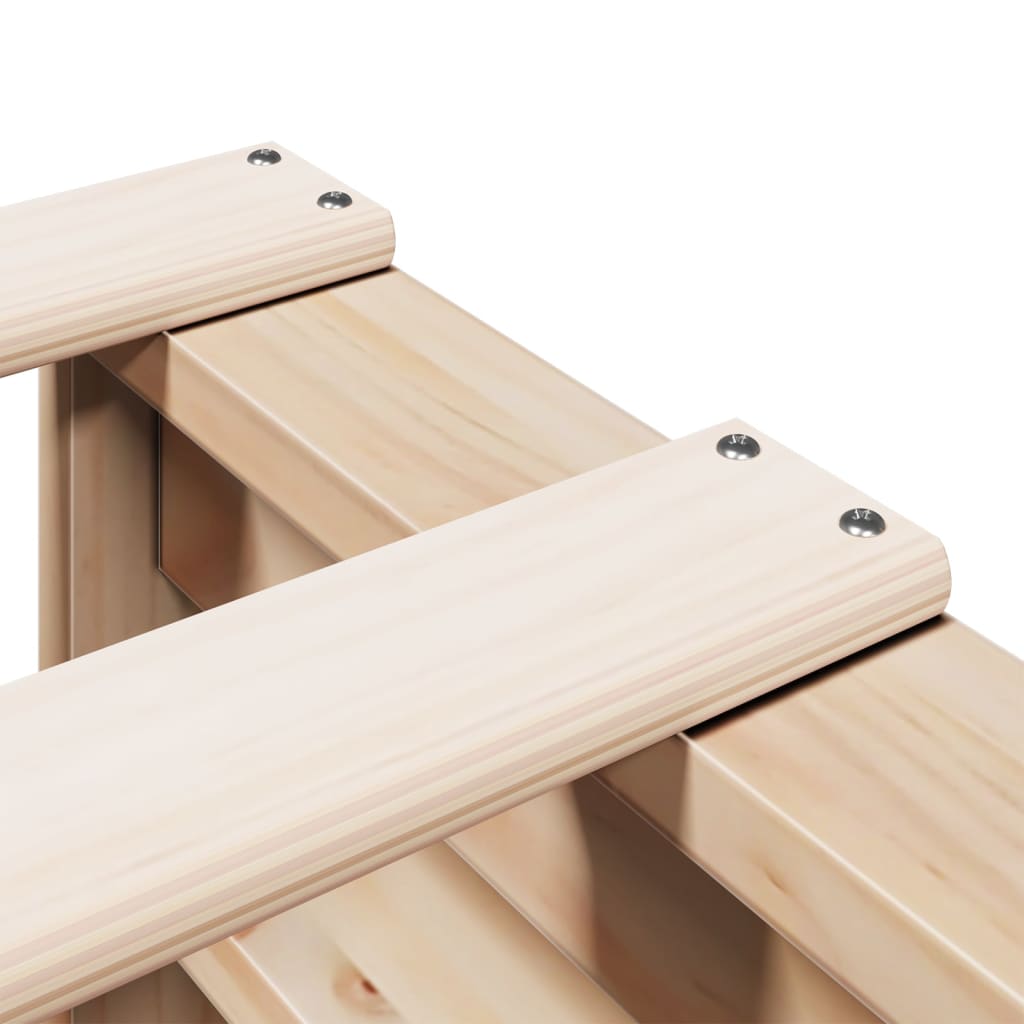 Bookcase Bed without Mattress 140x200 cm Solid Wood Pine