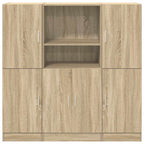 3 Piece Kitchen Cabinet Set Sonoma Oak Engineered Wood