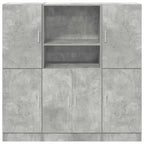 3 Piece Kitchen Cabinet Set Concrete Grey Engineered Wood