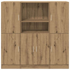 3 Piece Kitchen Cabinet Set Artisian Oak Engineered Wood
