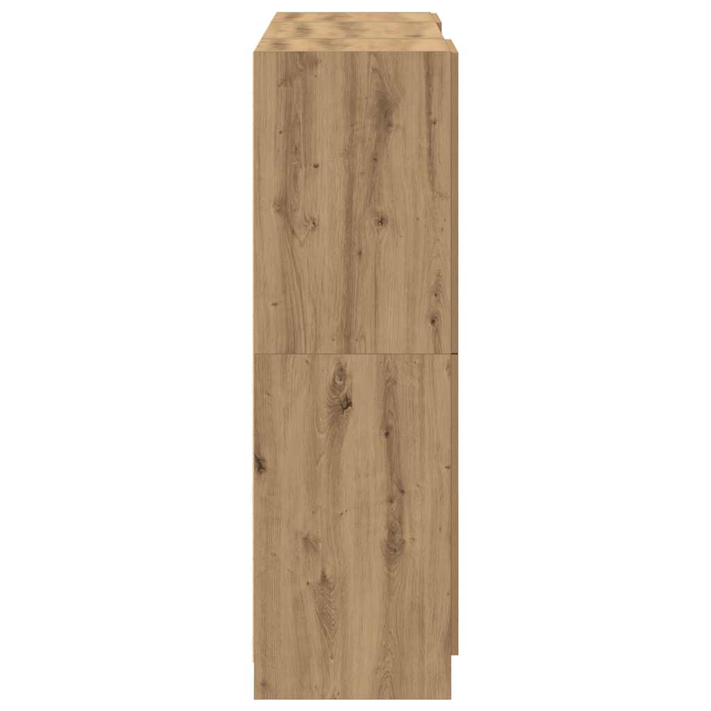 3 Piece Kitchen Cabinet Set Artisian Oak Engineered Wood