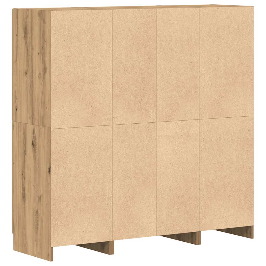 3 Piece Kitchen Cabinet Set Artisian Oak Engineered Wood