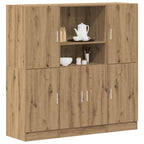 3 Piece Kitchen Cabinet Set Artisian Oak Engineered Wood