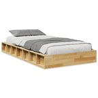 Bed Frame without Mattress 80x200 cm Solid Wood Oak