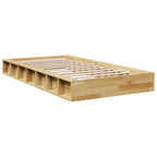 Bed Frame without Mattress 80x200 cm Solid Wood Oak