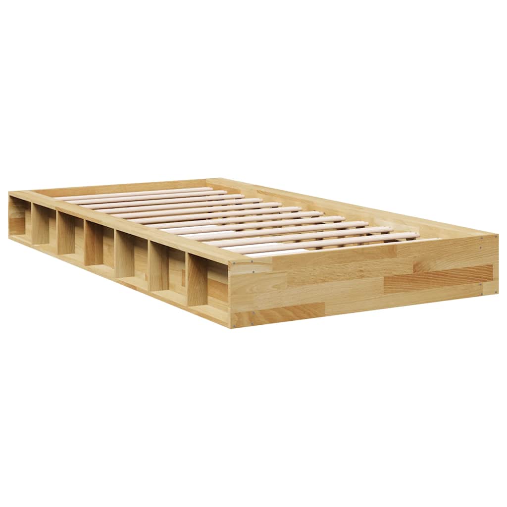 Bed Frame without Mattress 80x200 cm Solid Wood Oak