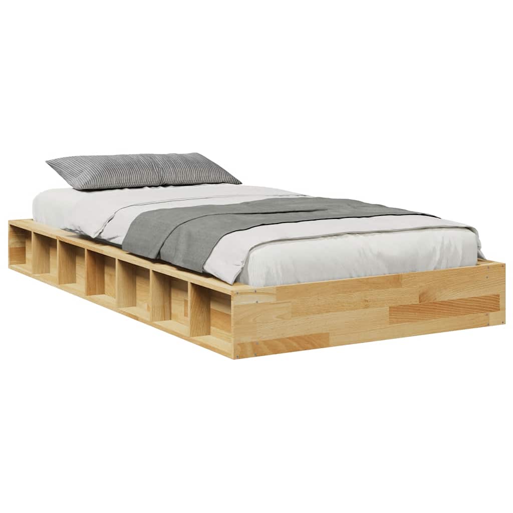 Bed Frame without Mattress 80x200 cm Solid Wood Oak