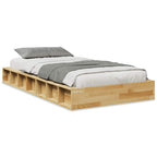 Bed Frame without Mattress 100x200 cm Solid Wood Oak
