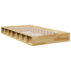 Bed Frame without Mattress 100x200 cm Solid Wood Oak
