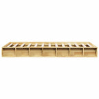 Bed Frame without Mattress 100x200 cm Solid Wood Oak