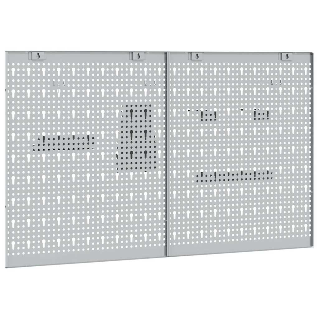 Tool Wall Panel 2 pcs Grey 100 x 1 x 60 cm