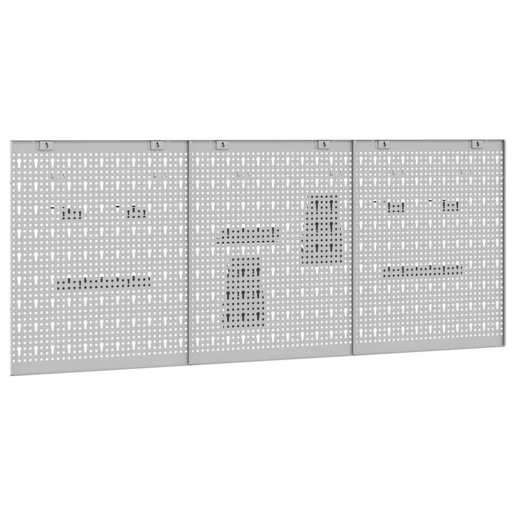 Tool Wall Panel 3 pcs Grey 150 x 1 x 60 cm